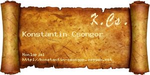 Konstantin Csongor névjegykártya